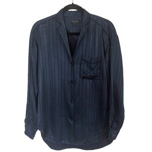 Satin pinstripe blouse
